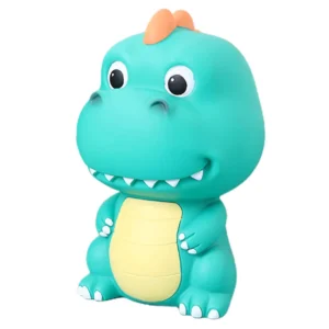 tirelire dinosaure emaille turquoise pvc decoration de chambre d enfant