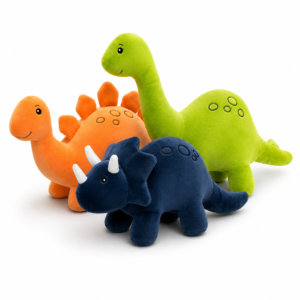 Peluche Brachiosaure cou colore style dessin anime kawaii pour enfant