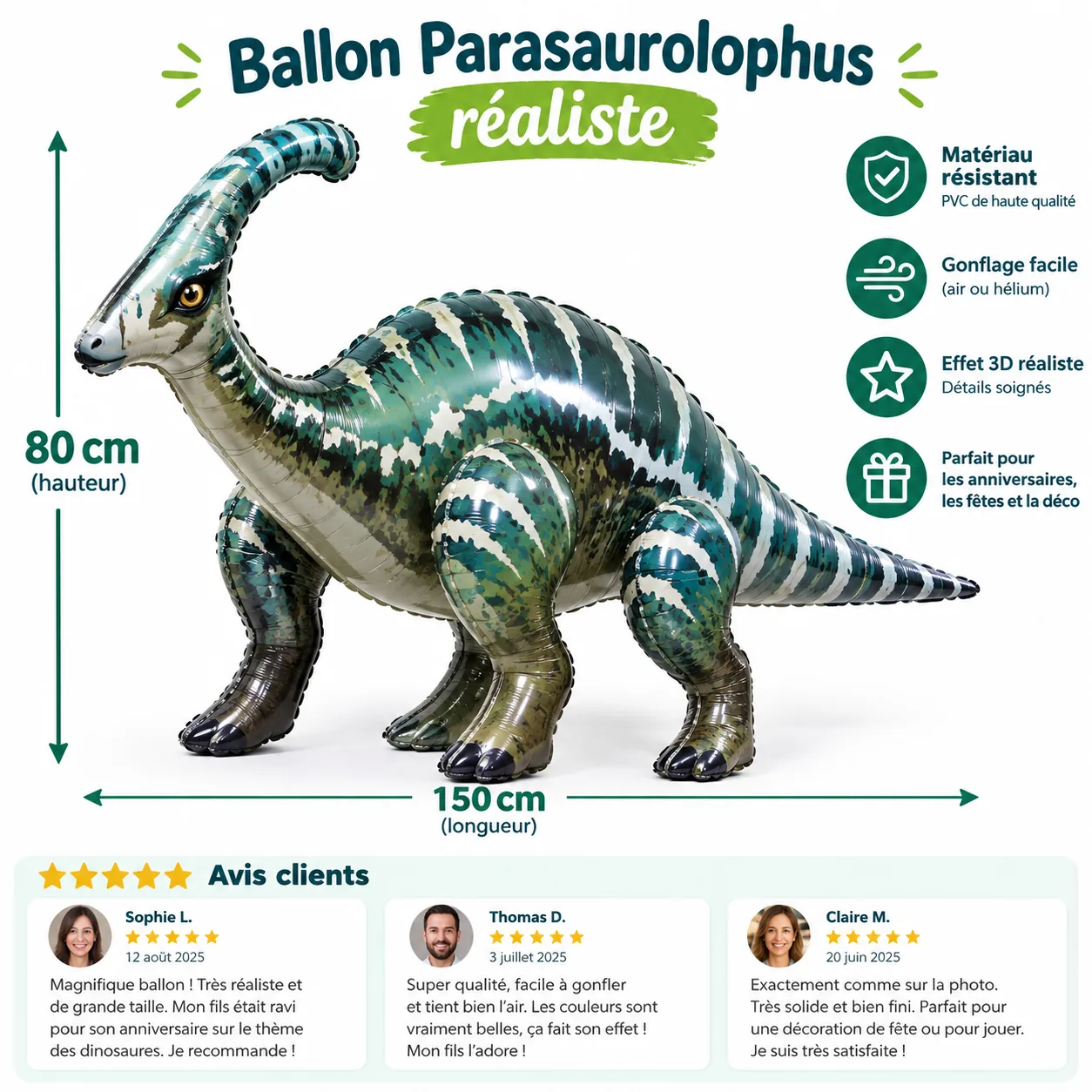 ballon_parasaurolophus_realiste_details