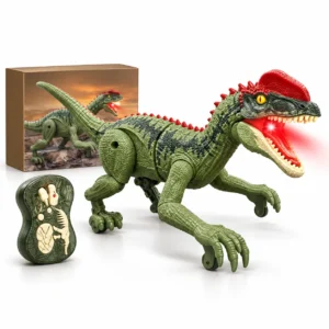 Mini dinosaure telecommande interactif avec effets lumineux led vert