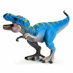 figurine T-Rex bleu grande taille vue de profil