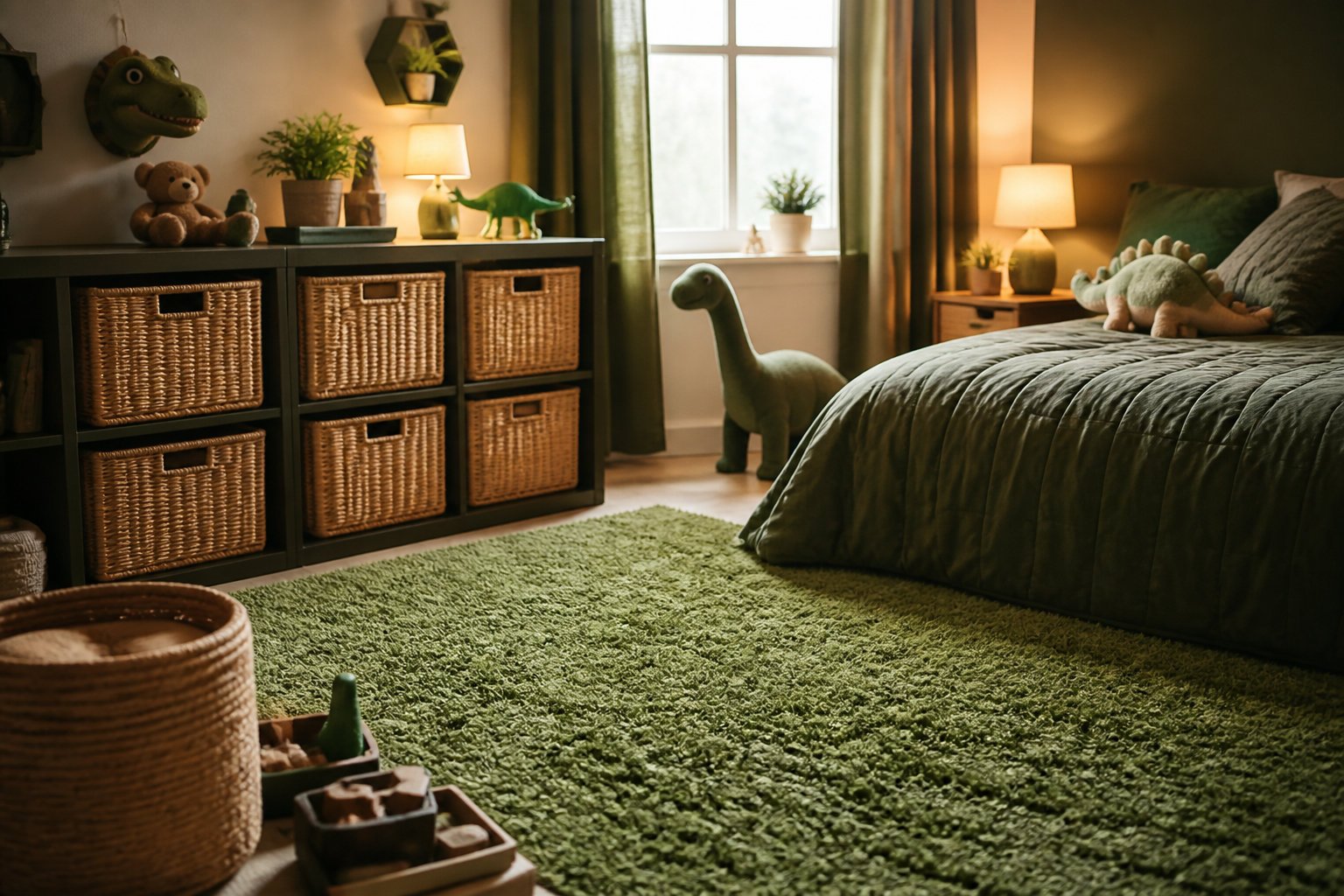 Rangement et tapis : organiser l'espace avec des accessoires ludiques