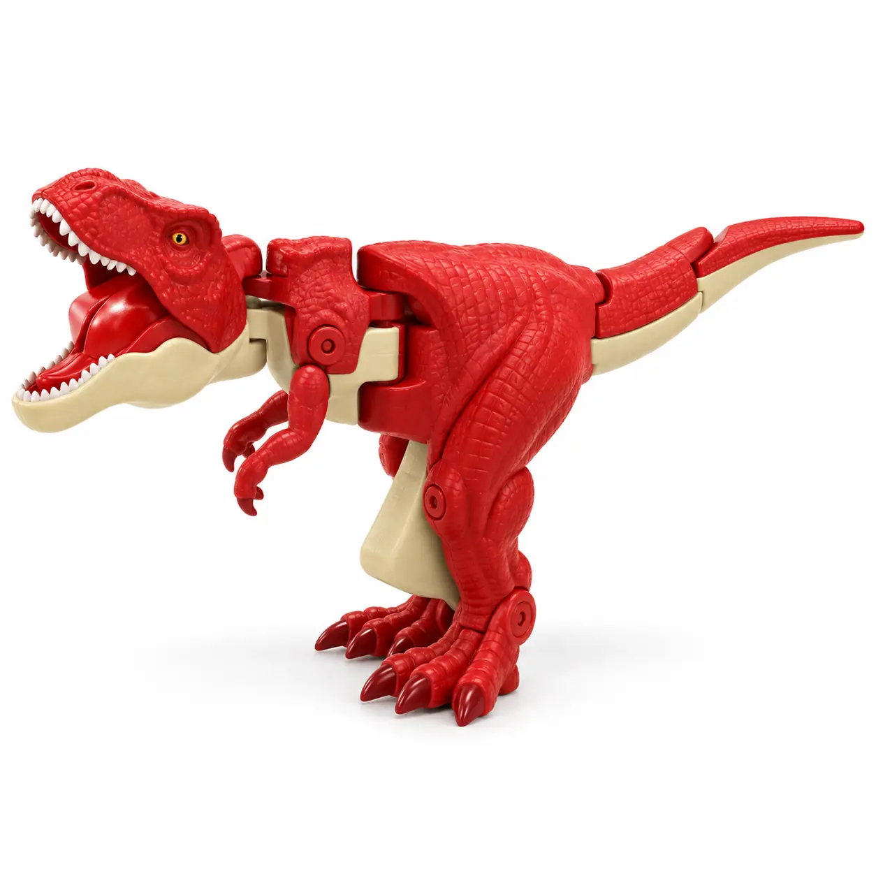 figurine sonore dinosaure rex rouge jouet anti stress telescopique