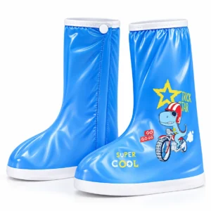 Galoches de pluie dinosaure impermeables avec glissière pour garçon