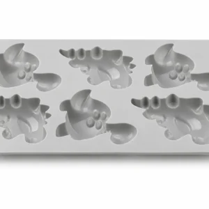 Moule à gâteau dinosaure en silicone gris épais et antiadhésif